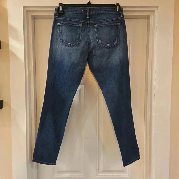 Flying Monkey Low Rise Stretch USA Distressed Jeans Blue Size 26 - Picture 3 of 10